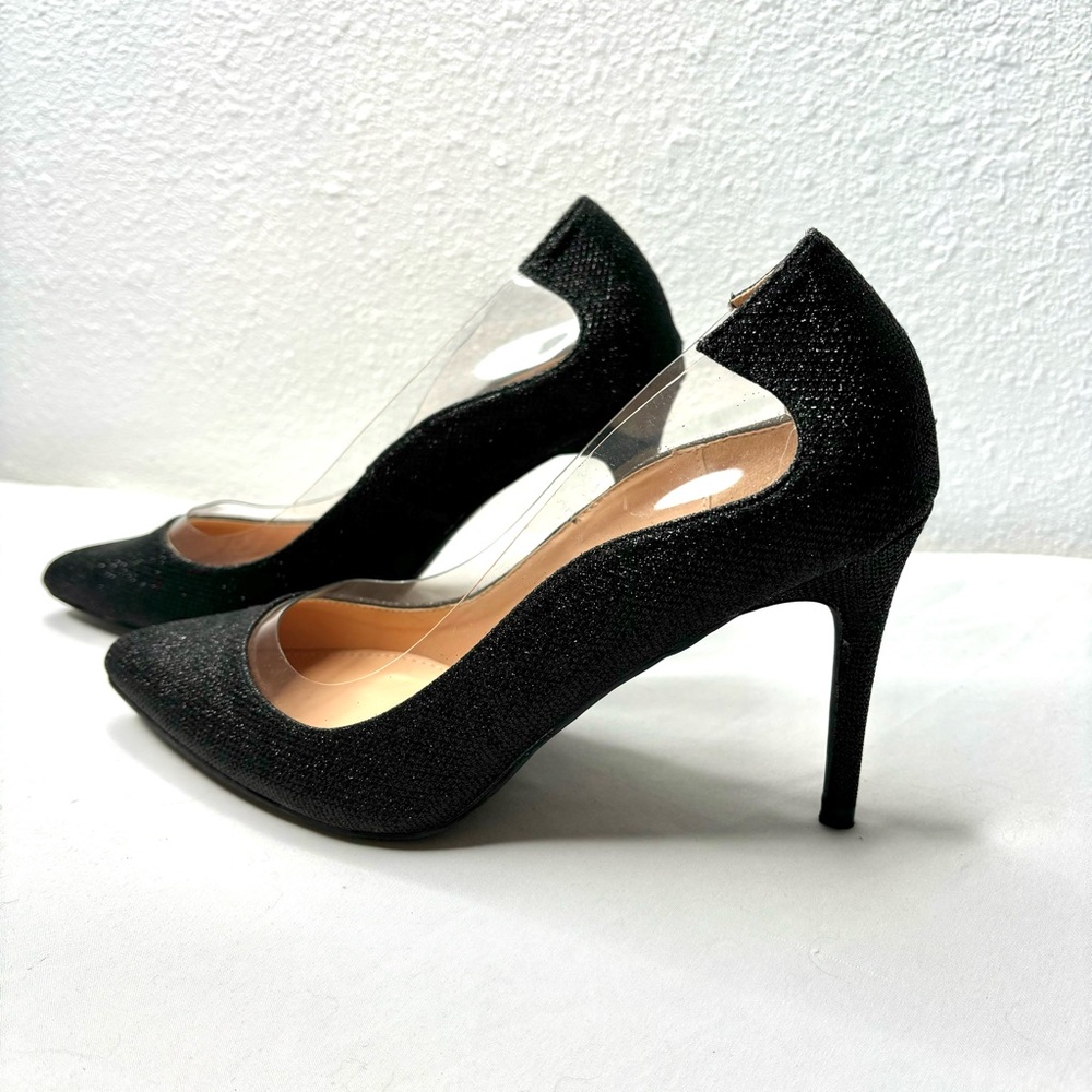 Black glitter size 10 heels